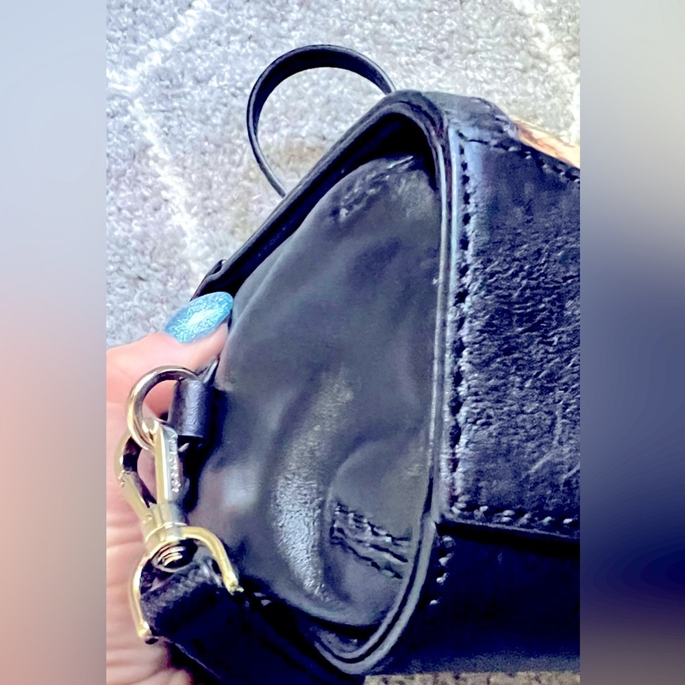 ♠️ Kate Spade ♠️ Black Leather and Calf Hair Leopard Crossbody Bag - Picture 8 of 13